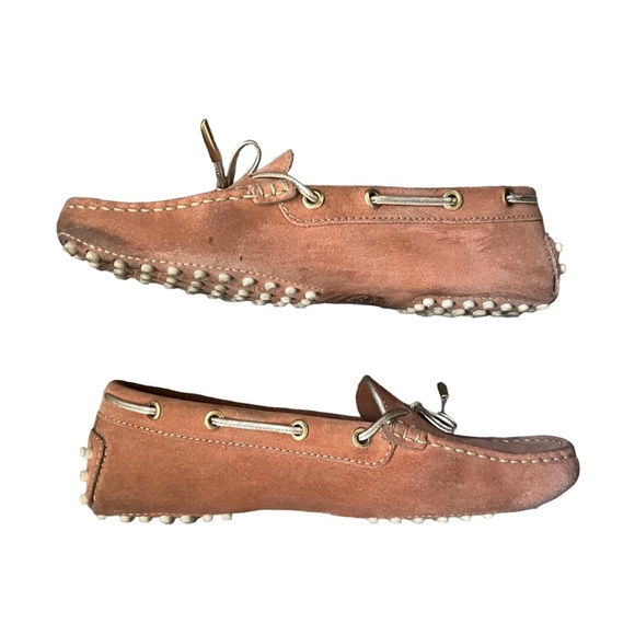 Tod's Tie-fastening Suede Loafers Ligtht Brown Size IT 36/ US 6 - Picture 14 of 15